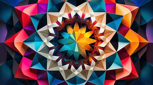 Colorful geometric burst symbolizing identity clarity for the Identity Ignition Experience